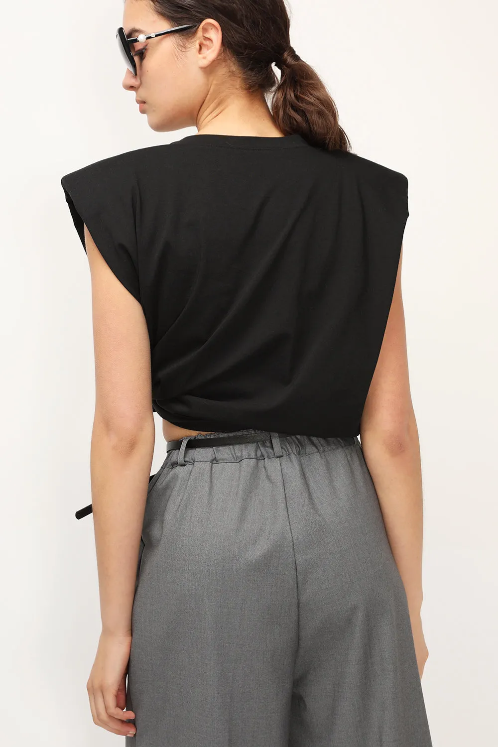 Elena Padded Shoulder T-shirt