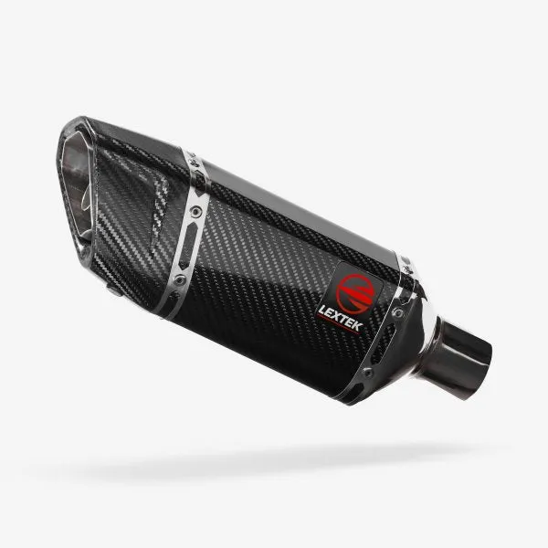 Lextek SP11C Carbon Fibre Exhaust Silencer 51mm Slip-on (x2)
