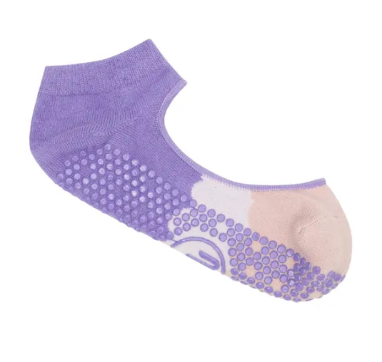 MoveActive Slide On Non Slip Grip Sock - Waffle Purple